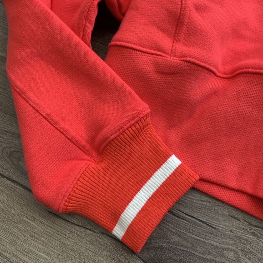 Vibrant Red Half-Zip Sweatshirt - Picture 6 of 11